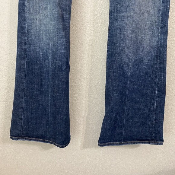 7 For All Mankind Jeans Size 30 Flare Wide Leg Dark Wash Denim - Picture 3 of 11